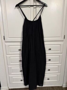 Zara Black Spaghetti Strap Maxi Dress